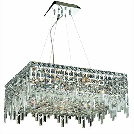 LIGHTING BUSINESS 2033D24C-RC 24 L x 24 W x 7.5 H in. Maxim Collection Hanging Fixture - Royal Cut, Chrome Finish LI283773